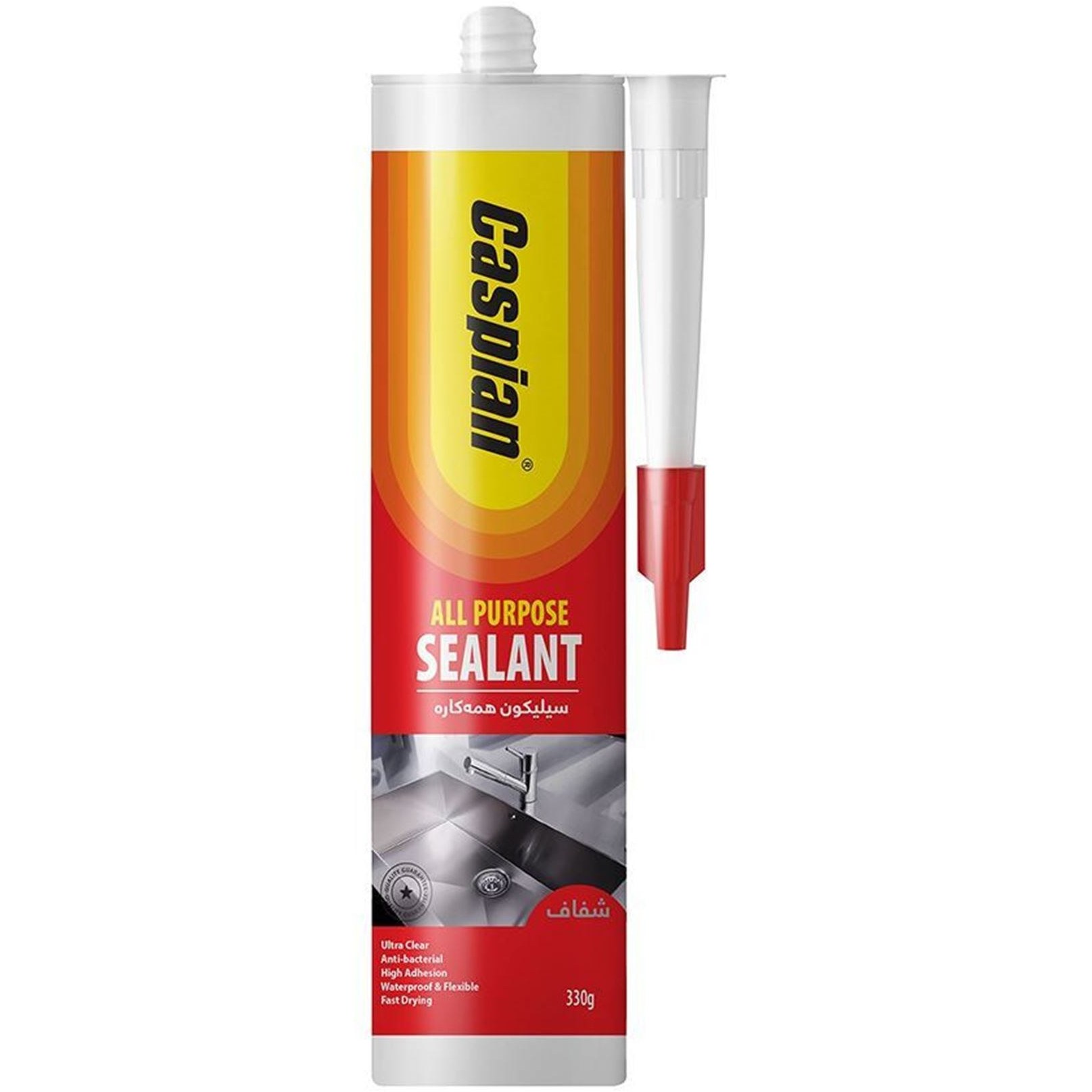 چسب آکواریم سیلیکون شفاف کاسپین