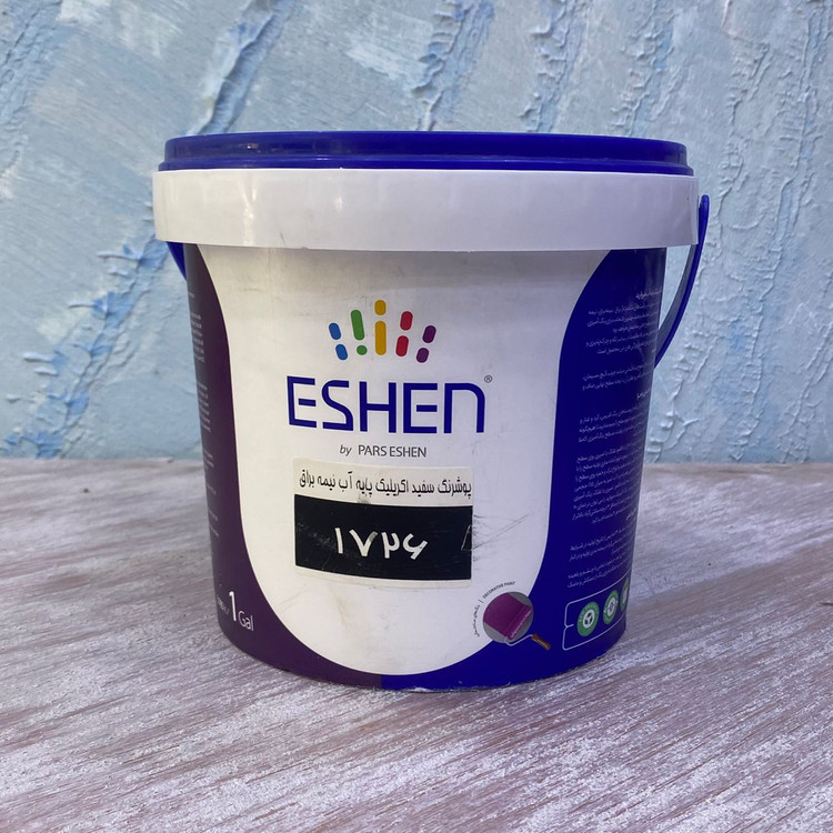 رنگ اکریلیک سفید نیمه براق پارس اشن کد 1726